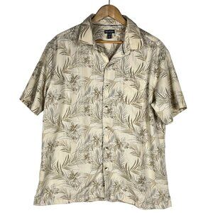 Van Heusen Hawaii Themed Casual Short Sleeve Button Down Shirt Size XL
